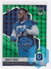2021 Panini Mosaic Kwity Paye  #351 Green Prizm Rookie Colts